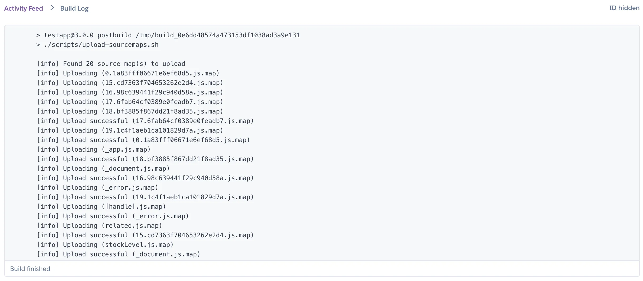 Heroku build uploading source-maps
